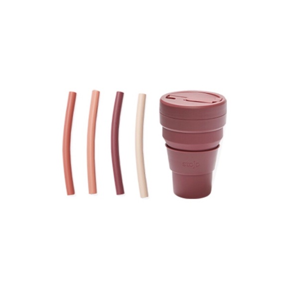 Stojo Collapsible Cup w/ Reusable Straws - Picture 3 of 5